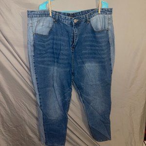 Two-Toned Plus Size 18 Blue Nasty Gal Mom Jeans